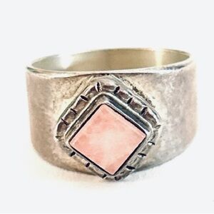 Carol Felley Sterling Silver Pink Quartz Ring